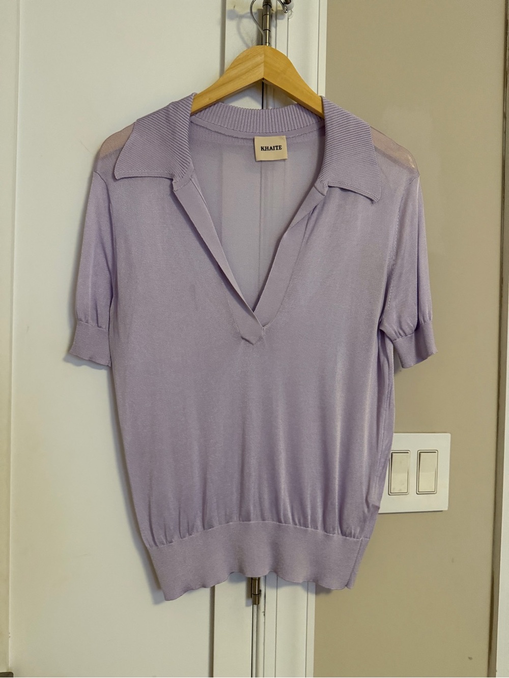 KHAITE Julita viscose top in lavender